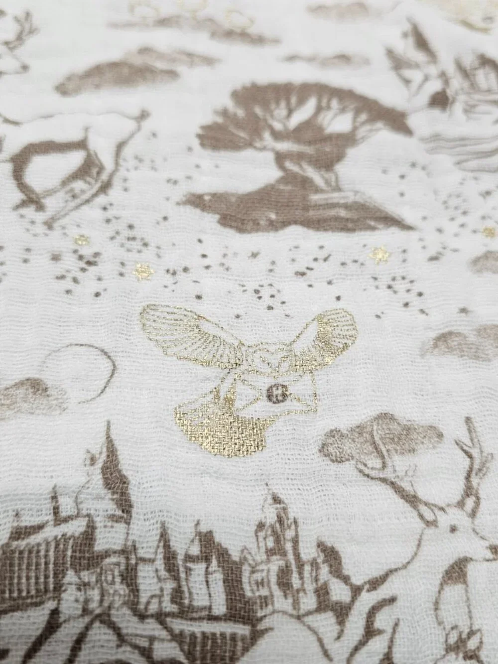 Harry Potter aden +anis Baby Swaddle Lovey Blanket Muslin Hogwarts Castle Hedwig